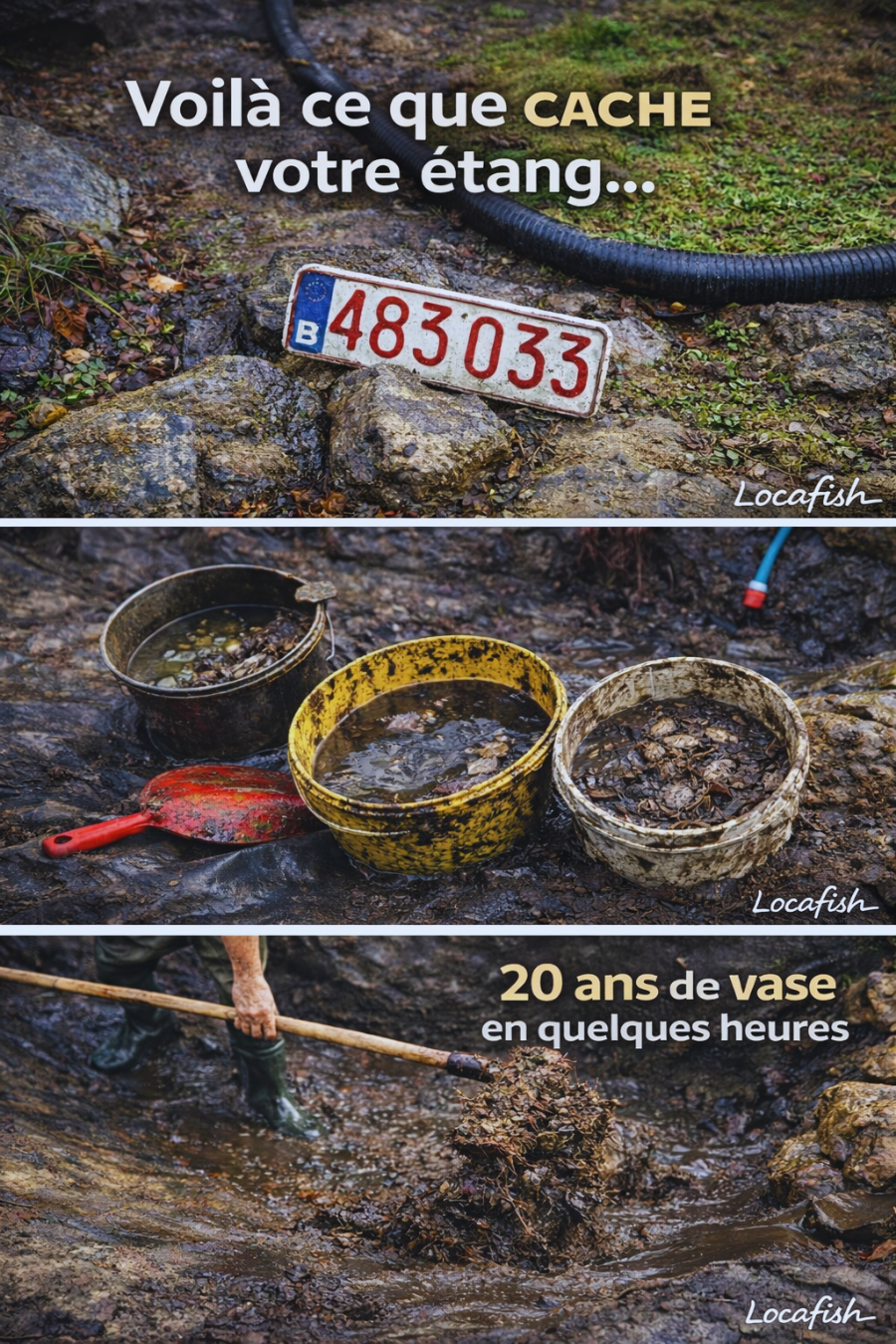 etang rempli de vase a spa